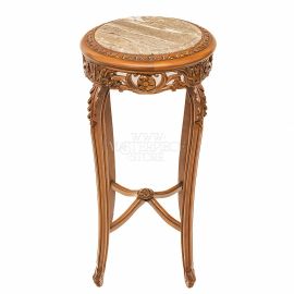 طاولة زاوية دائرية – رخام طبيعي