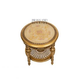 طاولة ذهبى دائرية