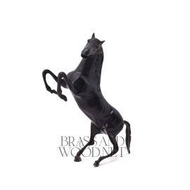 تمثال حصان نحاسي - أسود