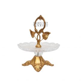 طبق كريستال ( نحاس معتق )