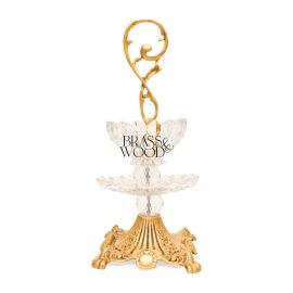 طبق شوكولاتة كريستال  ( نحاس معتق )