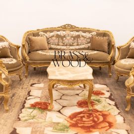 Classic Living Room Set – Sofa & 4 Chairs 