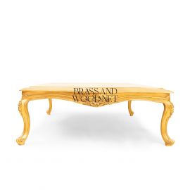 طاولة وسطية ذهبي – سطح رخام طبيعي