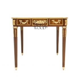Marquetry Side Table – Cast Brass 