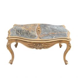 طاولة وسطية رخام طبيعي - ذهبي 