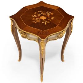 طاولة جانبية ماركتريه – بني 