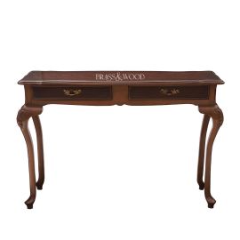 Fancy Brown Console Table (2 Drawers)
