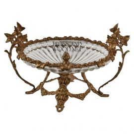 Antique Chocolate Platter (Brass & Crystal)