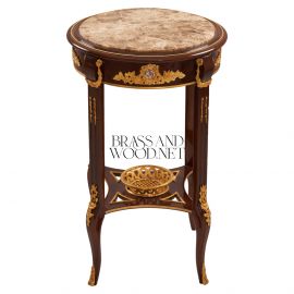 طاولة ركنية دائرية (سطح رخامي)