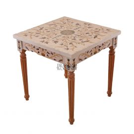 Square Side Table (Natural Shells)