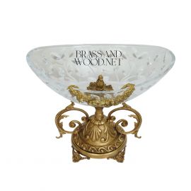 طبق شوكولاتة  أنتيك كريستال ( نحاس معتق )