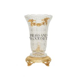 فازة كريستال - نحاس مطلي ذهب