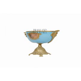 جندنيرة حلوى خزف لون تركواز سماوي - نحاس معتق