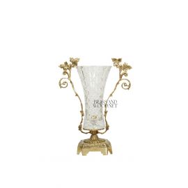 فازة كريستال نحاس طراز فرنسي - نحاس معتق 