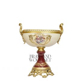 جندنيرة حلوى خزف لون بيج * نبيتي - نحاس معتق