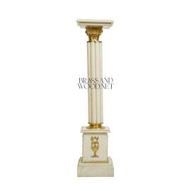 عمود رخام مع نحاس لون ابيض