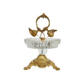 طفاية كريستال (تعليقة وقاعدة نحاس معتّق)