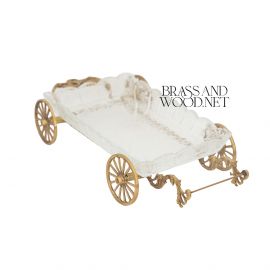 صينية تقديم عربة ملكية  ( نحاس معتق )