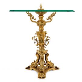 Brass Side Table (Glass Top)