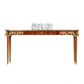 كونسول خشبي ماركتريه - بني