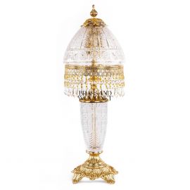 أباچورة شابوه كريستال بقاعدة نحاس ذهبي