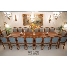 طاوله طعام كامله خشب 18 كرسي