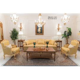 طقم صالون مكون من كنبة + 2 كرسي