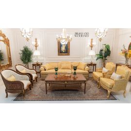 طقم صالون مكون من كنبة + 4 كرسي