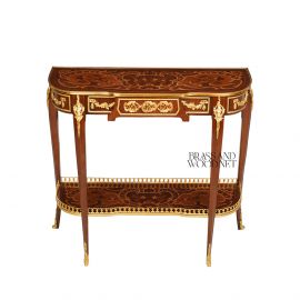 كونسول خشب ونحاس بدرج - ماركتريه