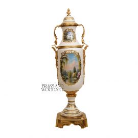 فازة خزف لون ابيض