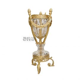 مبخرة كريستال كاسوليت مضلع - نحاس معتق 