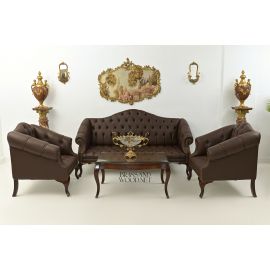 Leather Office Furniture Set (Sofa & 2 Chairs)