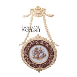 طبق بورسلين معلق (نحاس ذهبي)