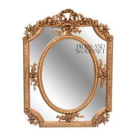 برواز مرآة خشبي – سطح ريزن ذهبي