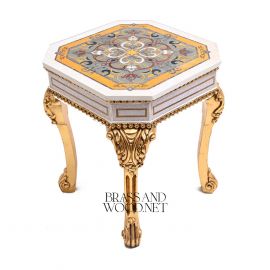 طاولة ركنية ماركتريه – صدف طبيعي