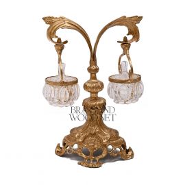 بنبونيرة تعليقة ثنائية كريستال ( نحاس معتق )