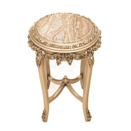 Round Champagne Side Table