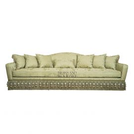 كنبة داماسك فاخرة زيتي فاتح– 4 مقاعد