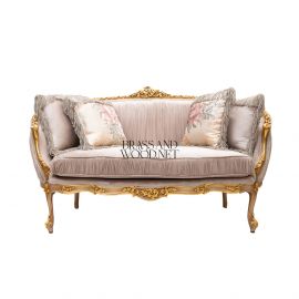 Classic Gilded 2-Seater Sofa 