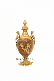 Marble & Brass Antique Vase