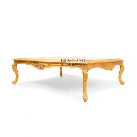 طاولة وسطية ذهبي – سطح رخام طبيعي