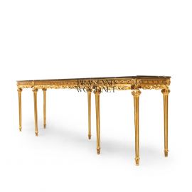 كونسول مدخل ذهبي كلاسيك – سطح رخامي