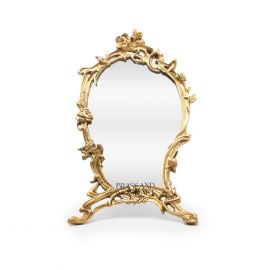 مرآة جرس ستاند – نحاس ذهبي