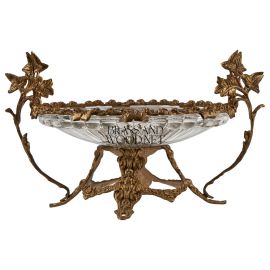 Antique Chocolate Platter (Brass & Crystal)