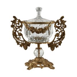 بونبونيرة كريستال بغطاء (قاعدة نحاس معتّق)