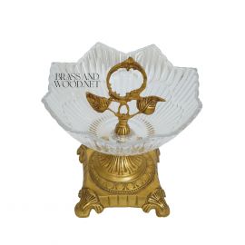 Crystal Candy Platter – Gilded Brass