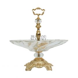Crystal Chocolate Platter (Gilded Brass)