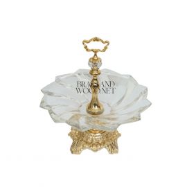 طبق شوكولاتة كريستال ( نحاس ذهبي )