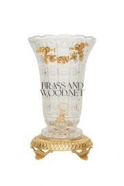 فازة كريستال - نحاس مطلي ذهب