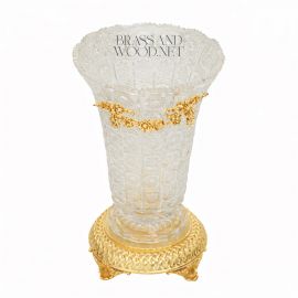 فازة كريستال - نحاس مطلي ذهب